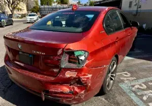 Accident damage on a BMW 330e