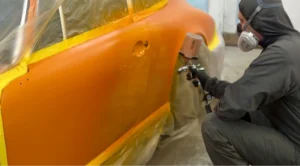 Painting a vintage orange Porsche 911