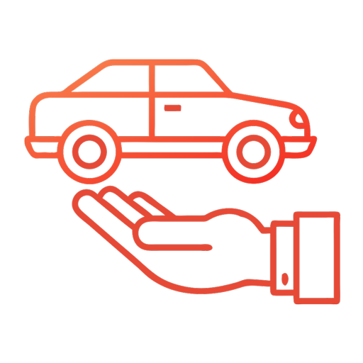 A hand holding a car, representing personalized and attentive car service