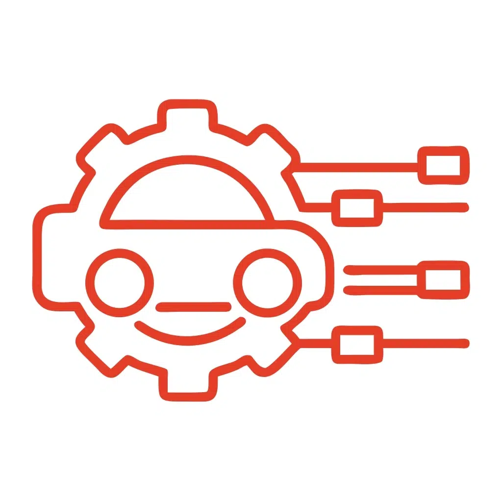 Bentley car outline with adjustable sliders and gear icons